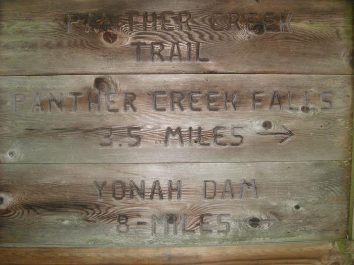 Trail sign at the start!