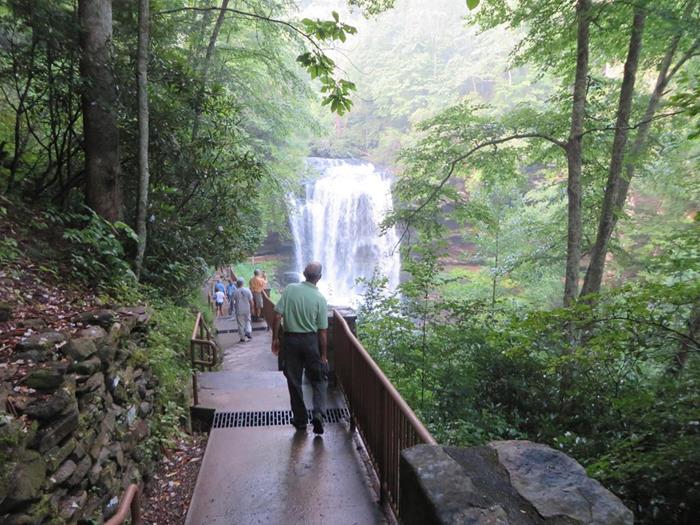 Walking down the trail to spectacular Dry Falls!