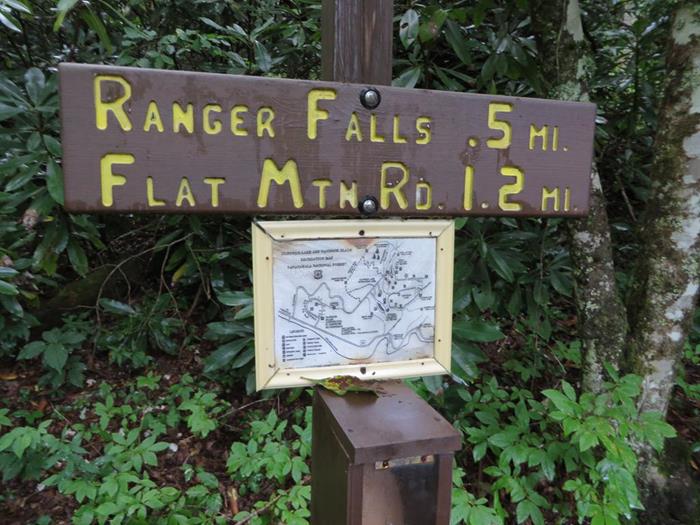 On the back side of the loop we take the Skitty Creek Trail and a portion of the Flat Mt. Trail.