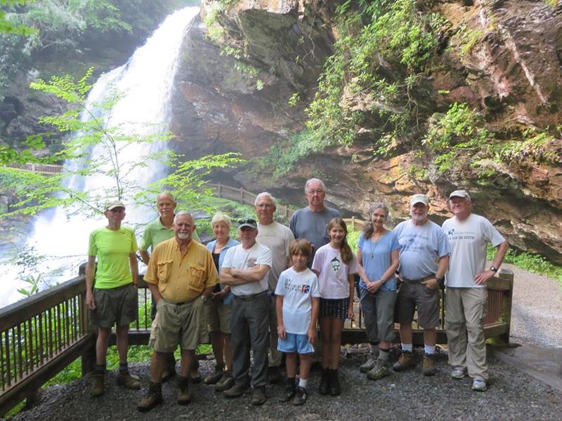 The OFHC gang for today's hike. (l-r) Phil Brownrigg, Mike Bell, Ronnie Johns, Jeanne O'Connor, Vic Robson, Bill Hunt, Adam Hunt, Tim Hale, Layne Hunt, Carole Wintle, Bob Magee and Tony Presley. .
