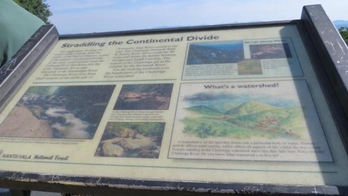 Sign for the Continental Divide.
