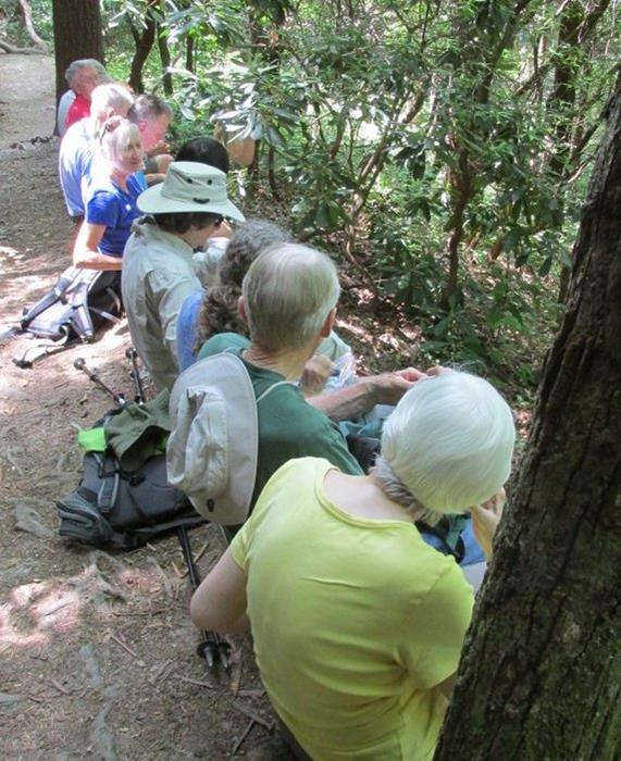 Lunchtime on the trail.