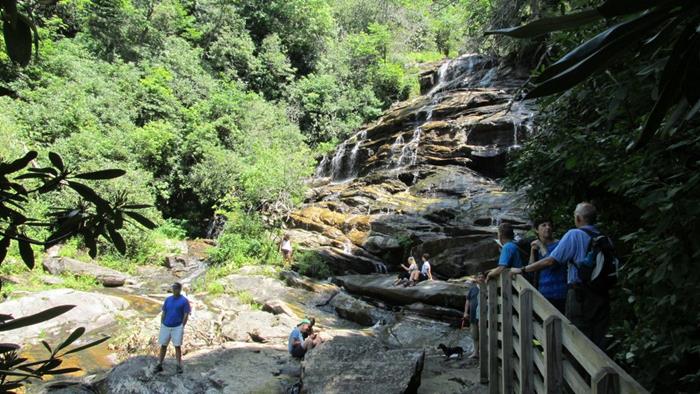 The lower falls. Water flow at Glenn Falls today was low due to a dry spell.