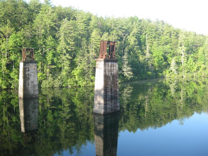 The piers for the old Tallulah Falls Railroad.