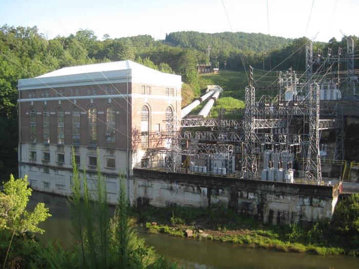 The hydro plant Terrora which is fed by the water from Lake Rabun.