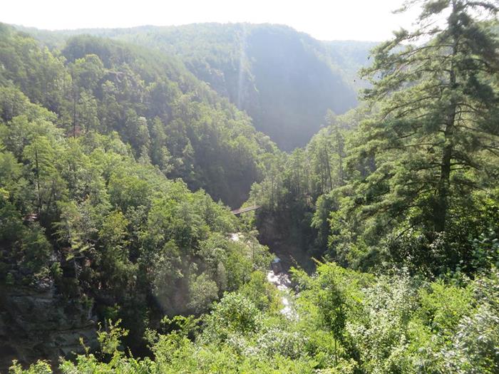 The upper part of Tallulah Gorge