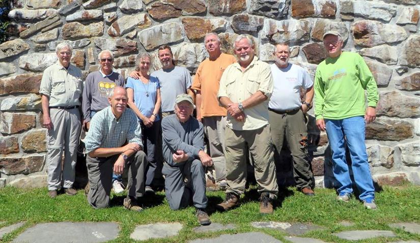 The OFHC gang for today's hike. (l-r) Dick Metzgar, Mike Jones, Mike Bell, Carole Wintle, Jack Wintle, Vic Robson, Tim Hale, Ronnie Johns, Bob Magee and Tony Presley.