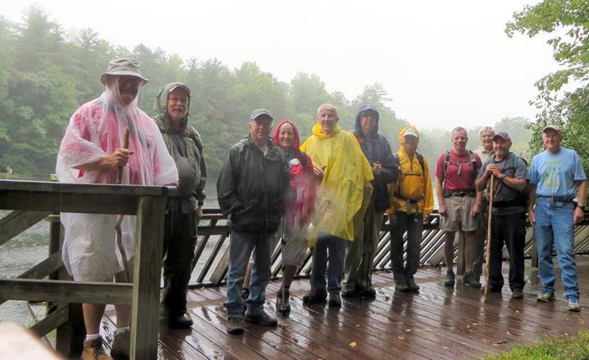 The OFHC gang for today's hike. (l-r) Joe Collins, Bob Magee, Vic Robson, Jeanne O'Connor, John Bellamy, Tim Hale, Suzanne Belflower, Stephen Gales, Dick Metzgar, Roger Roy and Tony Presley.