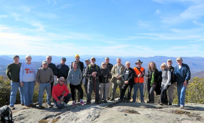 The OFHC gang for today's hike. (l-r)John Bellamy, June Bellamy, Vic Robson, Mike Rogers, Mike Jones, Joe Raguckas, Katelyn Rogers, Pom Sinnock, Bill Hunt, Wayne Barrios, Geri Barrios, Tim Hale, Dick Metzgar, Jean O'Connor, Joe Collins, Carole Wintle, Pam Euliss, Bob Magee and Tony Presley. .