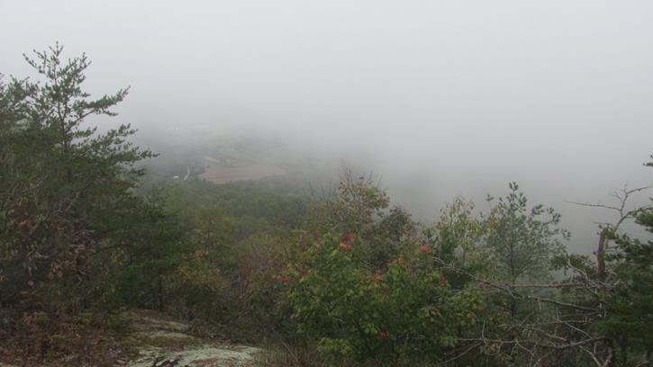 Normally great views are fogged-in today.