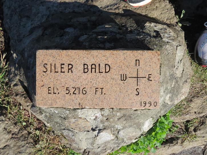 The marker at the summit.