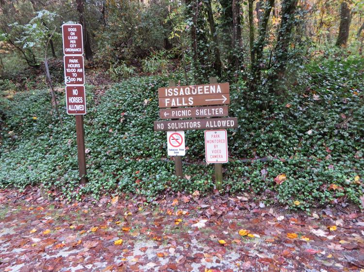 We walk from the tunnel down to Issaqueena Falls!