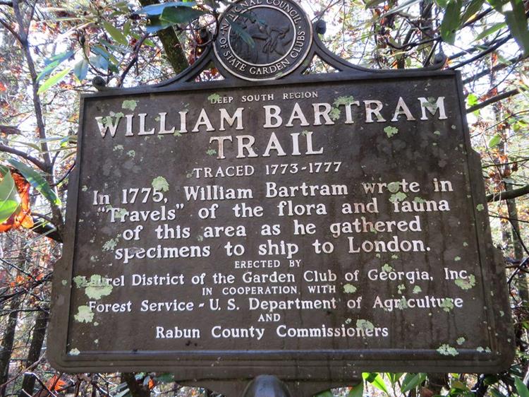 Bartram Trail Historic Marker at Warwoman Road.