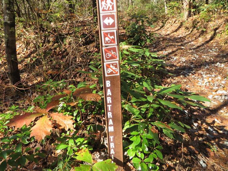 Marker at the gravel road about 0.7 miles out.