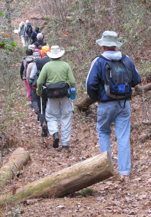Headed down the Bartram Trail along the Chattooga River.