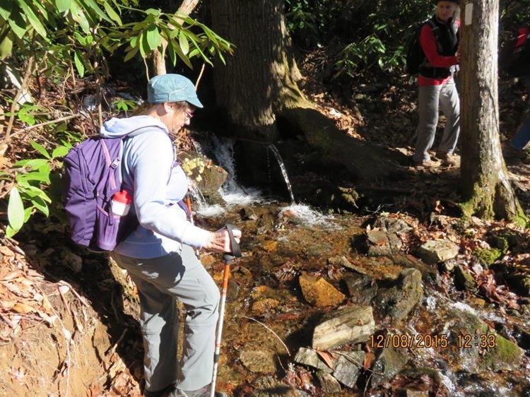 Carefully crossing a creek
