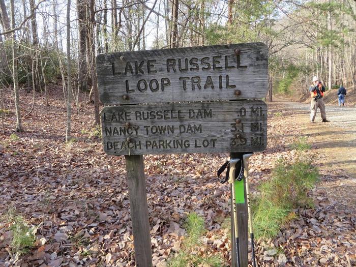 This sign is a little more than halfway around the loop.