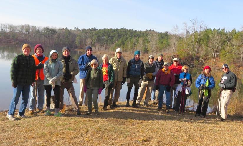 The OFHC gang for today's hike. (l-r) Tony Presley, Joe Collins, Rebecca Andrews, Bill Hunt, Tim Hale, Pam Euliss, Jeanne O'Connor, Dick Metzgar, Stephen Gales, Bob Magee, John Bellamy, Vic Robson, Jack Jacoby, Sandy Robson, Carole Wintle and Joe Raguckas. .