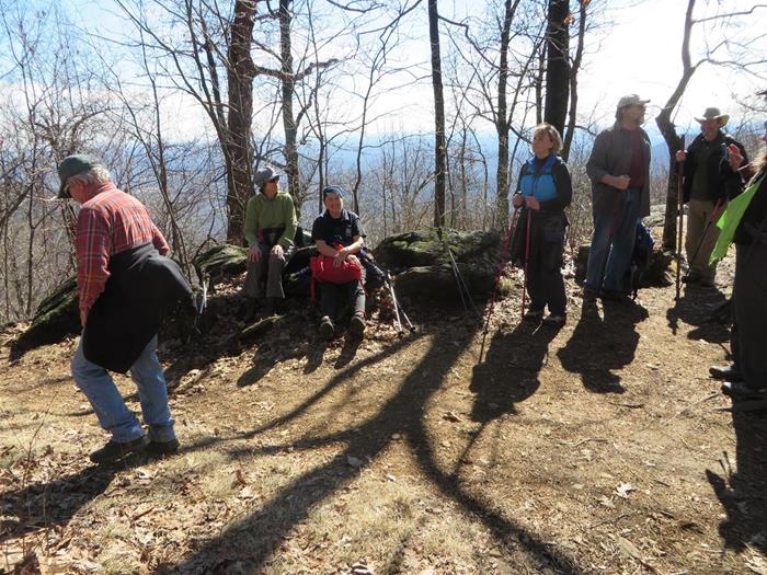 Taking a break along the trail.