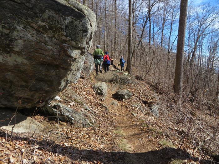 The A.T. in Georgia features lots of rocks and boulders.