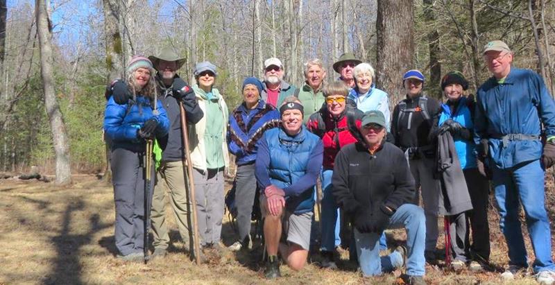The OFHC gang for today's hike. (l-r) Carole Wintle, Jack Wintle, Karen Brown, Jeanne O'Connor, Phillip Hale, Stephen Gales, John Bellamy, Kim Johnson, Tim Hale, June Bellamy, Vic Robson, Suzanne Belflower, Sandy Robson and Tony Presley. .