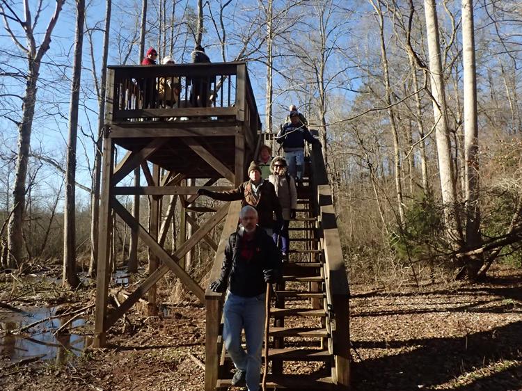 The elevated observation deck.