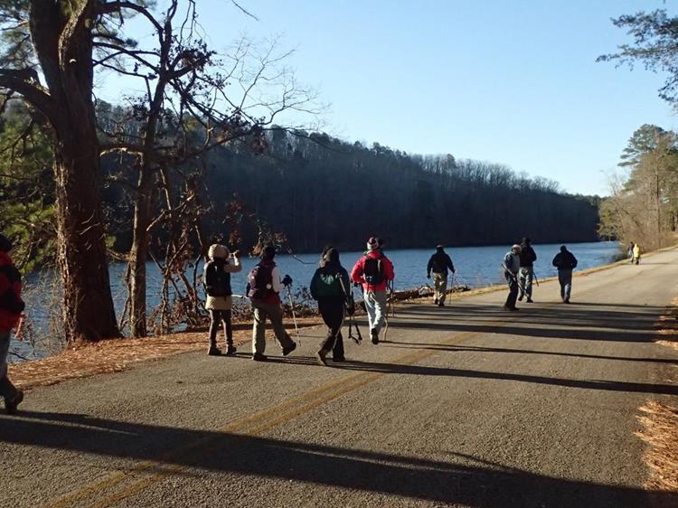 Then there is about a quarter mile walk along the park road..