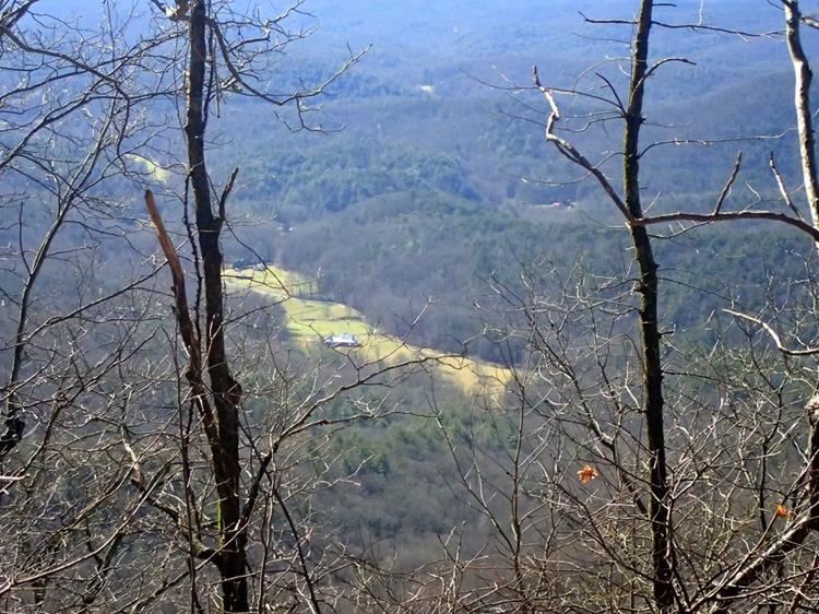 Looking down into the valley near Woody Gap.