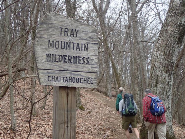Entering the Tray Mountain Wilderness Area.