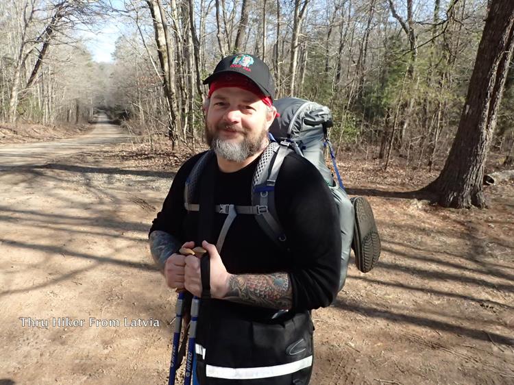 This thru-hiker is from Latvia!