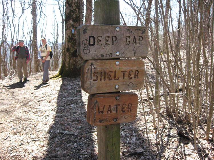 We finally make it to Deep Gap and take the side trail to the shelter.