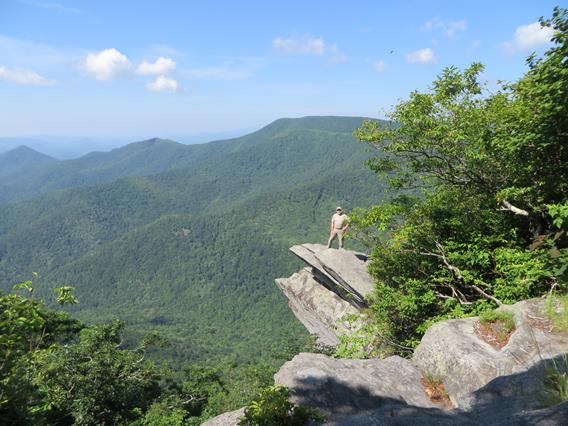 The most famous rock outcrop on Pickens Nose Mountain.
