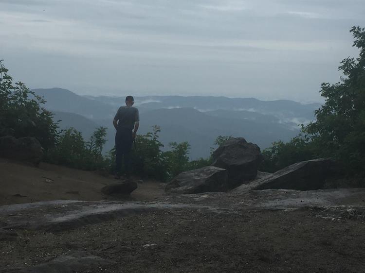 Our first vista is cloudy but still very beautiful!