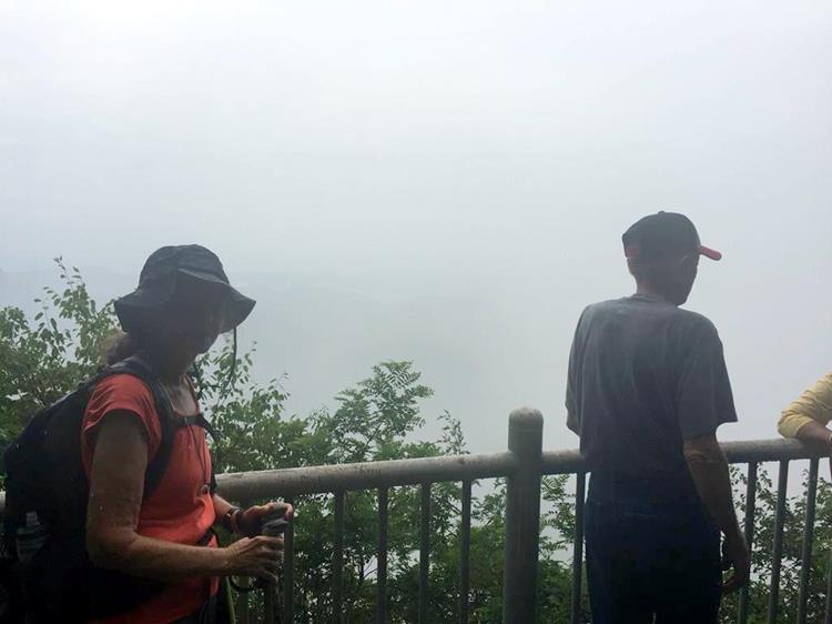 This area is fogged in but you can see the nice guard rails.