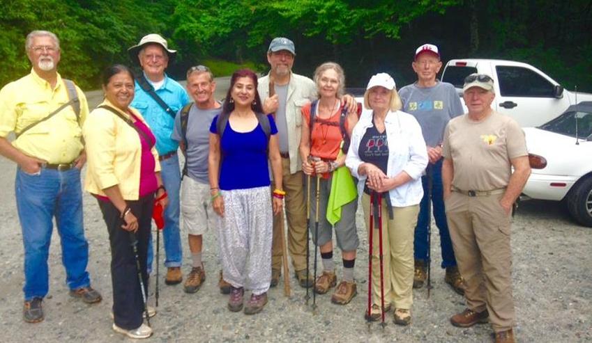 The OFHC gang for today's hike. (l-r) John Anderson, Kanchan Garg, Joe Collins, Bob Browe, Trushna Nadig, Jack Wintle, Carole Wintle, Sandy Robson, Phil Brownrigg and Vic Robson.