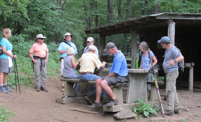 Lunchtime at the Siler Bald Shelter!