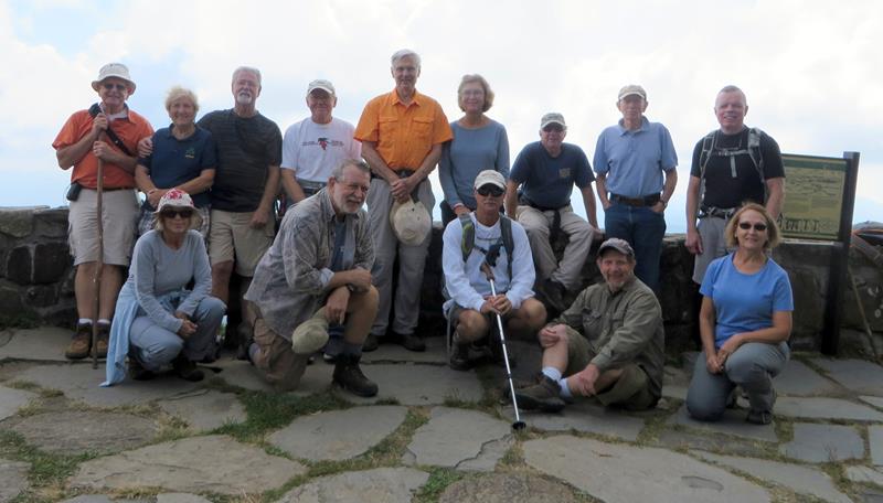 The OFHC gang for today's hike. (l-r front) Pam Euliss, Bob Magee, Jim Driggers, Bruce O'Connor and Terre Pratt. (l-r back) Joe Collins, Jeanne O'Connor, John Anderson, Tony Presley, Dick Metzgar, Greta Driggers, Vic Robson, Phil Brownrigg and Stephen Gales.