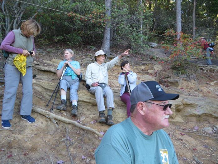 Dick Metzgar pointing to the area where he and Ann live.