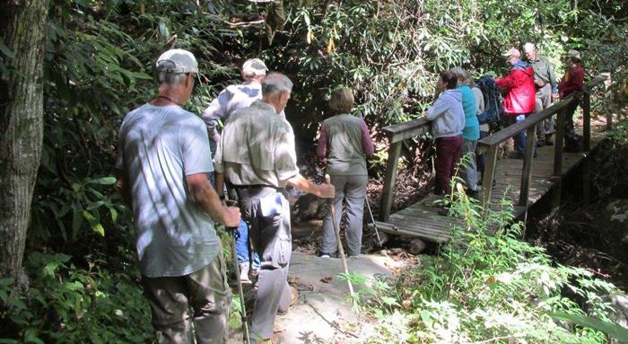 Next, we hike up to Becky Branch Falls.