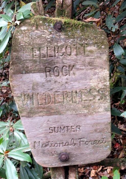 Early into the hike - Wilderness sign.