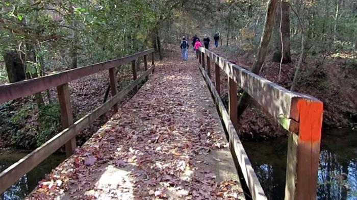 Footbridge over the river.