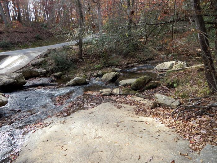 Boulder-filled area of the creek.