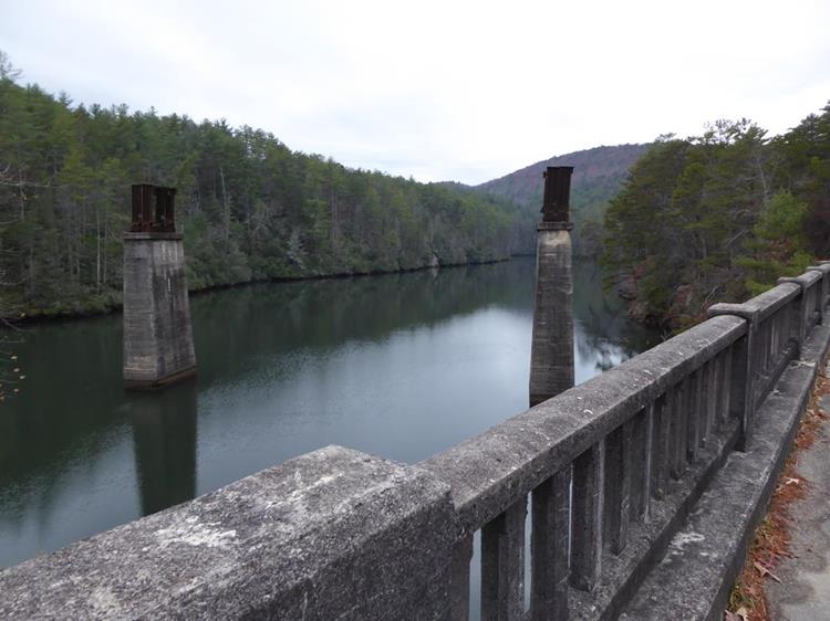 The old piers of the Tallulah Falls Railroad.