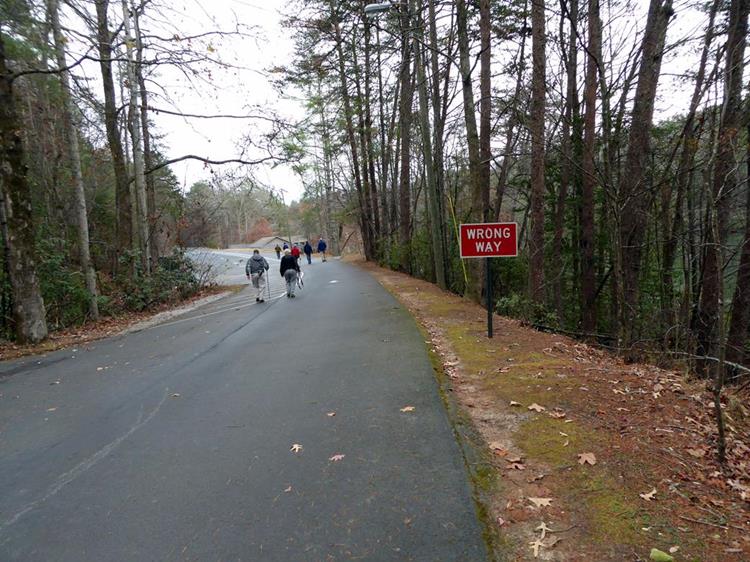 After returning to the start, we walk the shoreline road up to the gorge.
