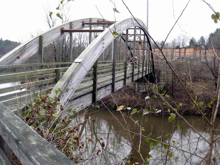 Tassee Bridge - Another beautiful bridge made from massive curved laminated wood beams.