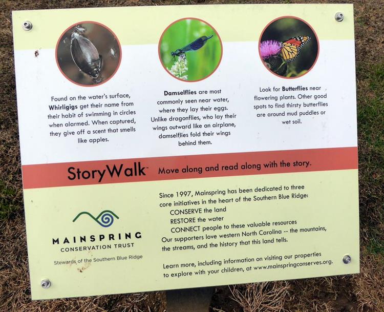 There is a new story board educational section of the trail for young learners.