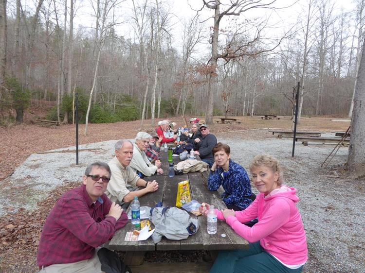 Next, we hike over to the picnic area between the two trails for lunch.
