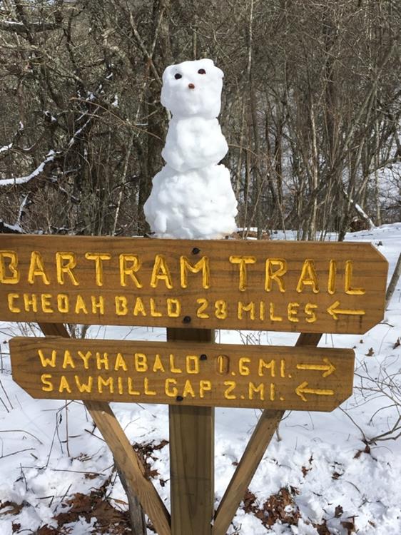 Here is the trail intersection with the Appalachian Trail.