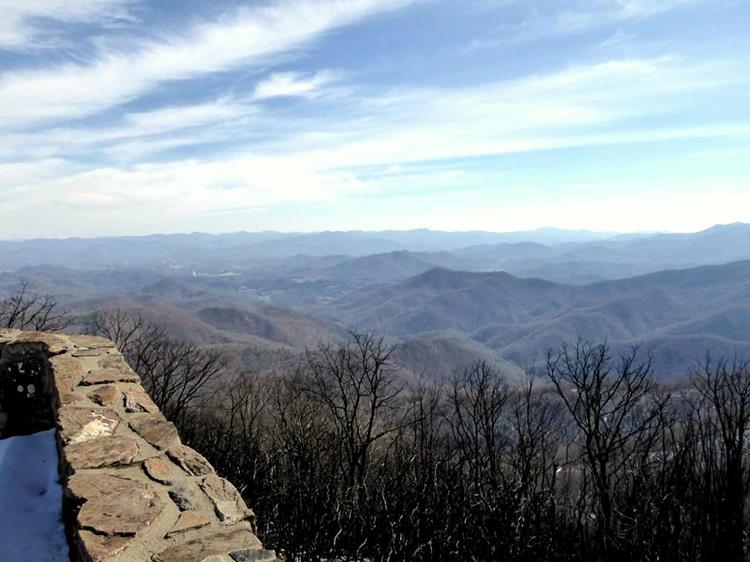 The view is spectacular but you can see the burned trees in the foreground.