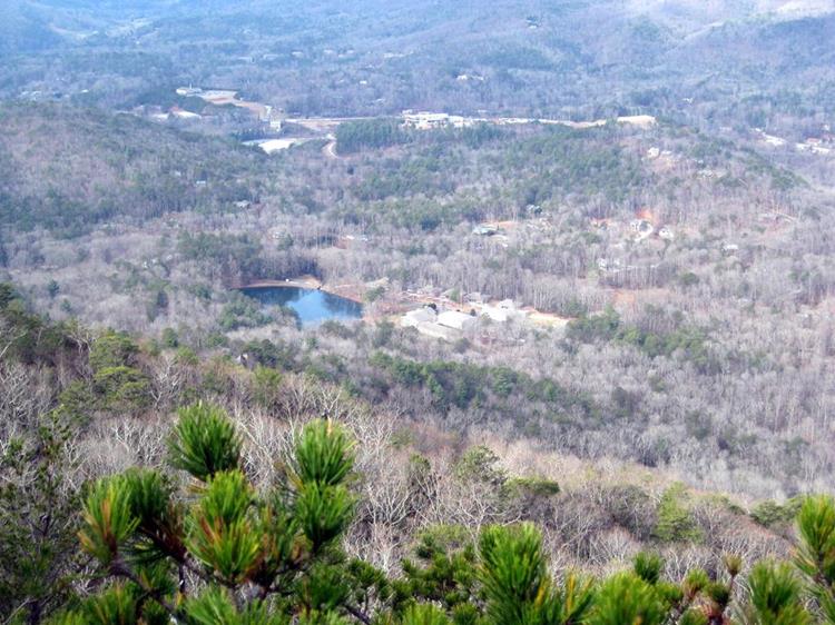 Looking down into the valley, we see Camp Pinnacle (A GA Baptist Retreat Center for Girls).